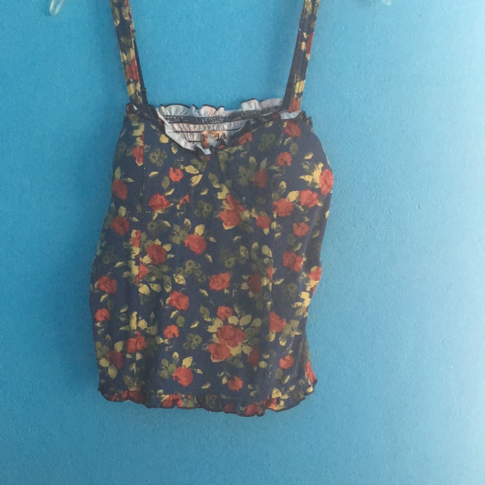 Multicolored Floral Crop Top
